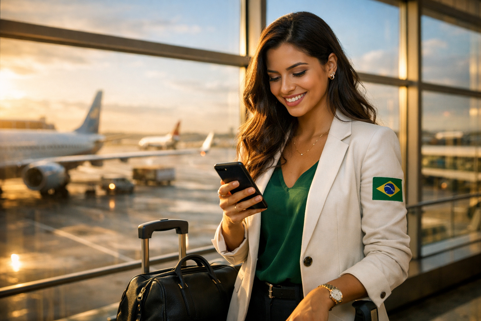 Brasileira no exterior com planejamento garantido